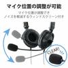 Elecom Headset Wired USB Microphone Binaural Overhead 1.8m Foldable 40mm Driver Black HS-HP20UBK