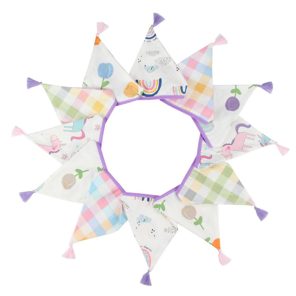 Nordic Cotton Tassel Triangle Bunting for Weddings, Photos, and Kindergartens