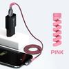 12Pcs Cable Protector Solid Color Flexible Silicone Spiral Design Wearproof Wire Protector for Charging Line