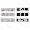 CDT4  3D ABS Black Chrome Letters Car Sticker Rear Trunk Emblem Badge E43 E53 E63 Logo For Mercedes AMG E Class W213 W212 Accessories