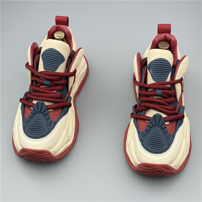 Fashion New Designer Trend Men's Lace Up Mix Colors All Match Platform Shoes Causal Flats Moccasins Male Walking Sneakers  Zapatos Hombr