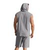 Mens Summer 2 Piece Outfit Shorts Set with Sleeveless Hooded Shirt Top Cotton Beach Casual Loose Fit Comfortable Athletic