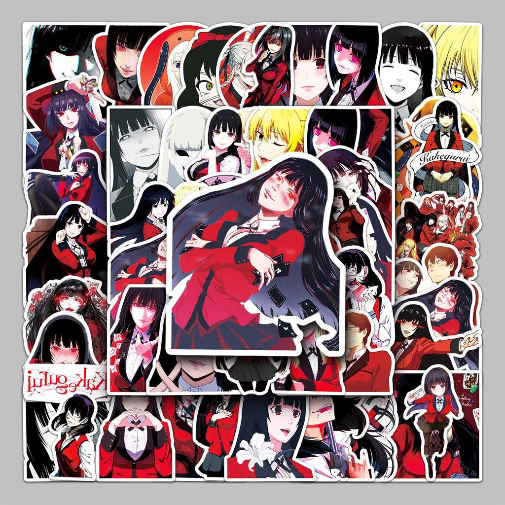 50 Anime Kakegurui Stickers - DIY, Waterproof for Laptop, Car, Phone, Refrigerator