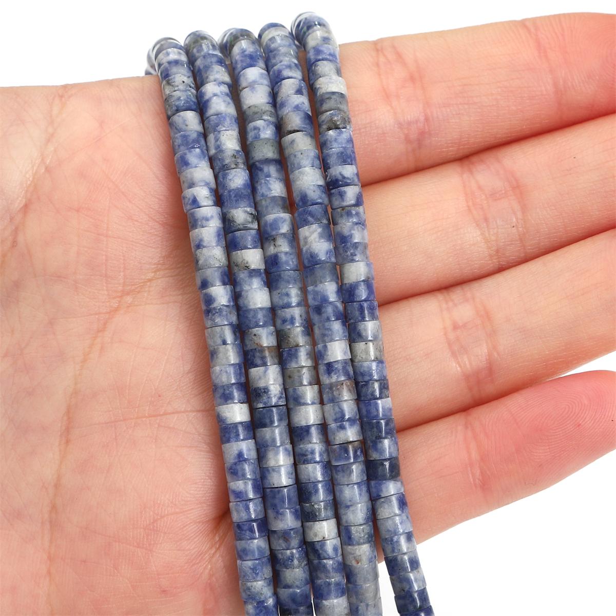 

2x4 мм бирюзовые агаты нефритовые бусины-разделители плоские круглые бусины из натурального камня аметист тигровый глаз бусины для изготовления ювелирных изделий DIY браслет ожерелье серьги Blue Sodalite