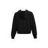 Under Armour Project Rock Johnson Training Sports Loose Short Hoodie Women Hoodie Black 1361059-001