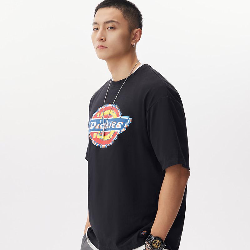 Dickies Logo Printed Comfortable Cotton Pullover T-Shirt Men Tops Black DK011539BLK