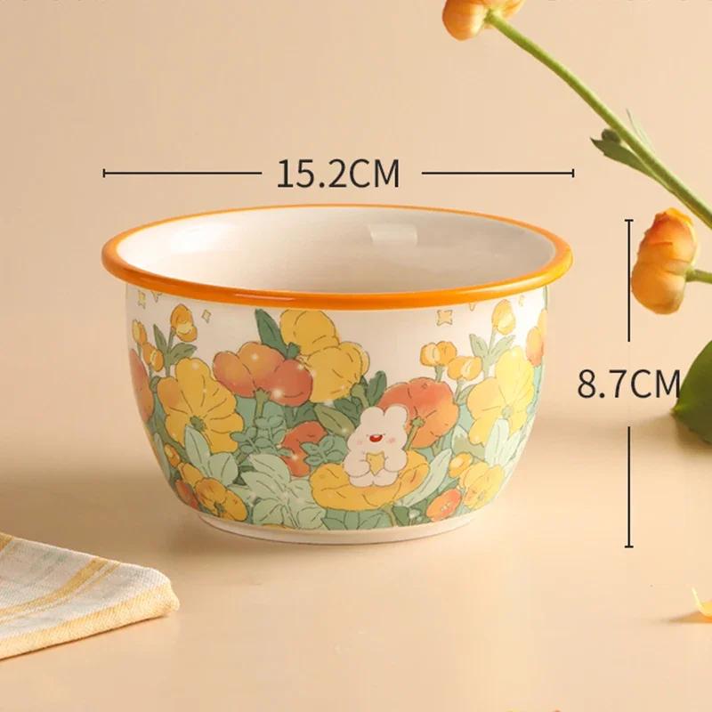 Creative Cartoon Ceramic Plate Sweet Cute Afternoon Tea Dessert Plates Home Breakfast Yogurt Oatmeal Bowl Delicious Ramen Bowls