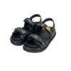 Punkt! Klassische Römersandalen mit runder Spitze, vielseitiger Klettverschlussplattform, modische Freizeitsneaker, Wort mit Sandalen