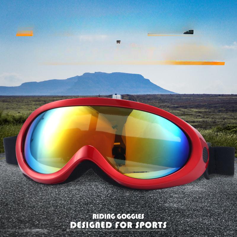 Óculos de esqui diretamente do fabricante, óculos de esportes ao ar livre à prova de respingos, óculos à prova de vento, areia e poeira para pilotagem de motocicleta