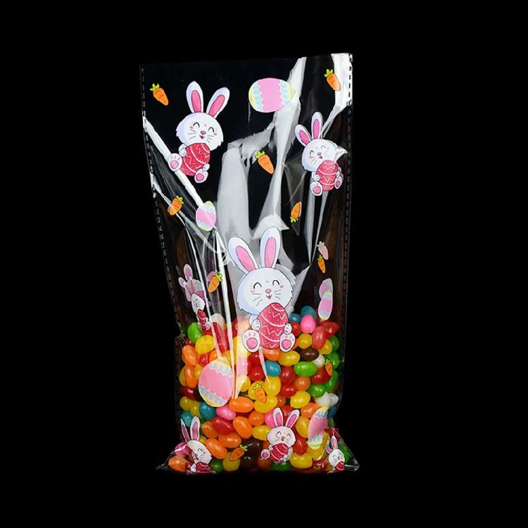 100 PCS Cellophane Party Bags Treat Candy Bag for Festival Party Favor Gift