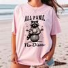 Retro Funny Raccoon All Panic No Disco 90s Unisex T Shirt Vintage Tshirt Short Sleeve Tee Summer Oversized Clothes Harajuku Tops