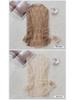 Four Seasons Lace Mesh Semi-High Neck See-Through Long Sleeve Korean-Style Blouse