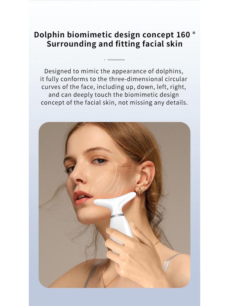 LED Cross-Neck Facial Massager: Lifting, Firming, and Hot Compress Skincare Tool for Women