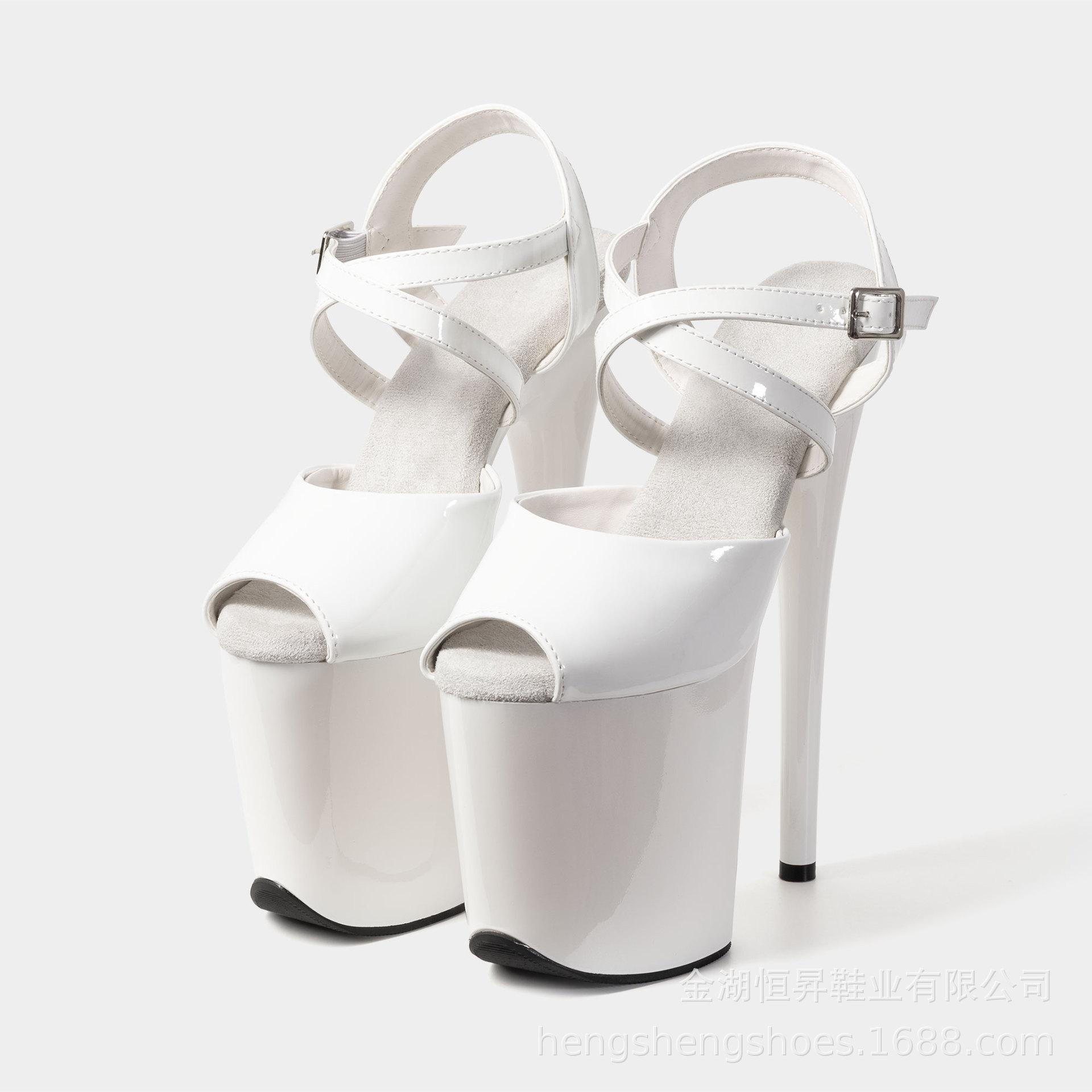 

20 см сексуальные женские босоножки на высоком каблуке для танца на пилоне 10 см водонепроницаемая платформа летние супер высокие босоножки модель подиумная обувь больших размеров 37