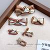 Pet Checkered Dog Hair Clip Coffee BB Clip Hair Accessory Pet Headpiece Yorkshire Diamond Pearl Headpiece Puppy Accessories