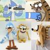Jucărie de pluș drăguță Jay Rigby Raccoon, pernă de pluș, monstru de desene animate, păpușă Raccoon, Colecție, Jucărie cadou pentru copii de ziua de naștere