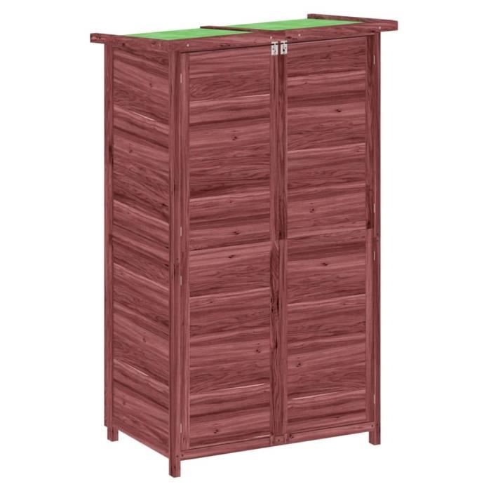 VidaXL Abri à outils de jardin moka 83x57x140 cm bois massif pin 172242