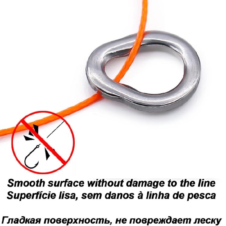 25Pcs Stainless Steel Split Rings Pear shape Solid Fishing Rings Lures Connectors for Saltwater Freshwater Fishing