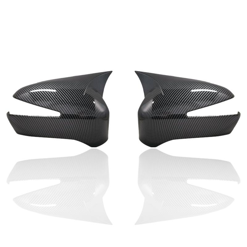 2Pcs Door Side Rearview Mirror Cover Trim Cap Fit For Honda Civic 8th 2006 2007 2008 2009 2010 2011 Carbon Fiber Style