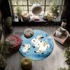 Rabbit in the Sky,Round Area Rug,Carpet Rug for Living Room Bedroom Sofa Playroom Decor,Non-slip Floor Mat