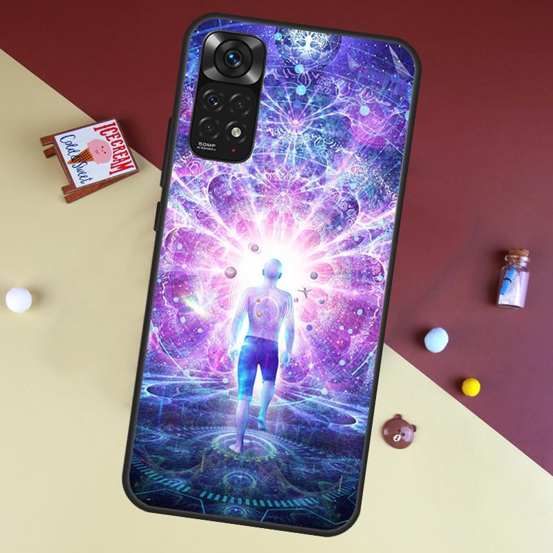 Mandala Chakra Insist Yoga Case For Xiaomi Redmi Note 10 11 Pro Cover For Redmi Note 12 8 9 Pro 11S 10S 9S 9A 9C 10C