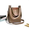 New Bucket Bag Niche Design Large Capacity Tote Bag Versatile Single Shoulder Leather Messenger Women's Bag