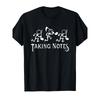 European Sizes Men's Vintage Music Note & Treble Clef T-Shirt - Retro Musical Staff Graphic Tee