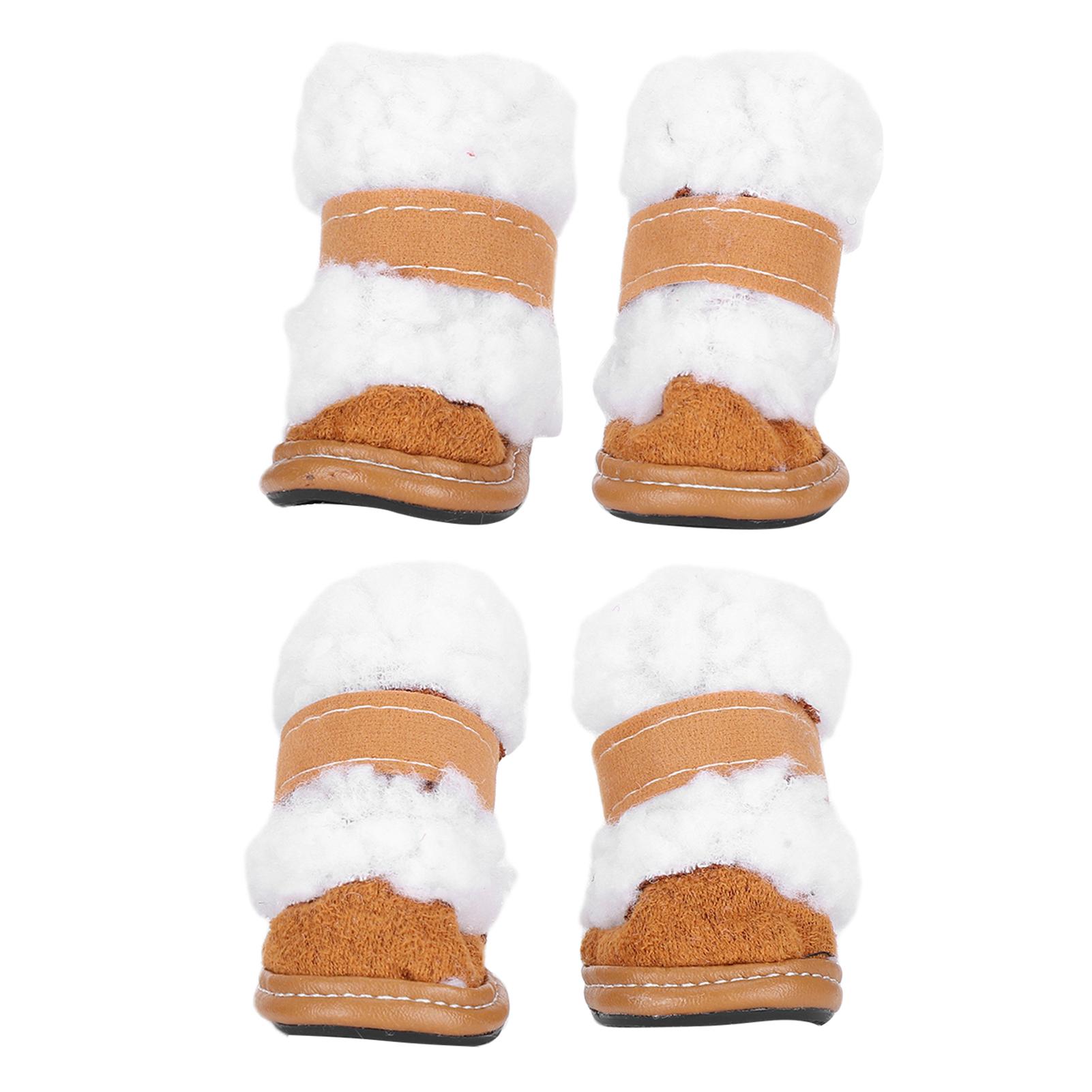 

Winter Pet Shoes Warm Boots Outdoor AntiSkid Dog Paw Protector with Hook Loop Closure Type 1