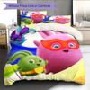 Happy Rabbit  Pattern Bedding Quilt Set  Home Decoration  Gift (1 * Duvet Cover + 2 * Pillowcase  Without Core)