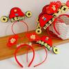 Cartoon 2024 Happy New Year Headband Red Hairband New Year Headdress Lovely Dragon Headband  Girl