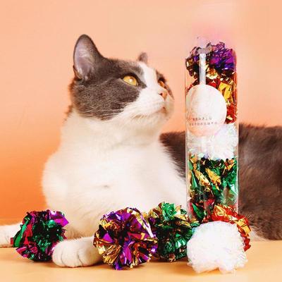 Colorful Paper Balls for Cats – Chewable Toy To Relieve Kitten Boredom