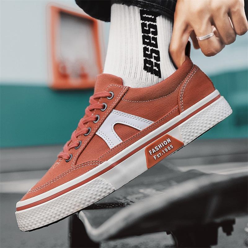 Men's Casual Canvas Shoe Tennis Trainers Running Sport Shoes Male Skate Flats Versatile Simple Design Soft Walking Sneaker 39-44