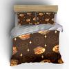 "Chocolate Muffin Themed Decor Set" Bedding Set with 1 Duvet Cover 2 Pillowcases Single Double King Queen, Gift
