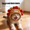 Small Dog Winter Warm Hat Cute Hedgehog Cat Hat, Plush Cozy Pet Adjustable Fit, Comfortable Elastic Bonnet Funny for Cats, Puppies,