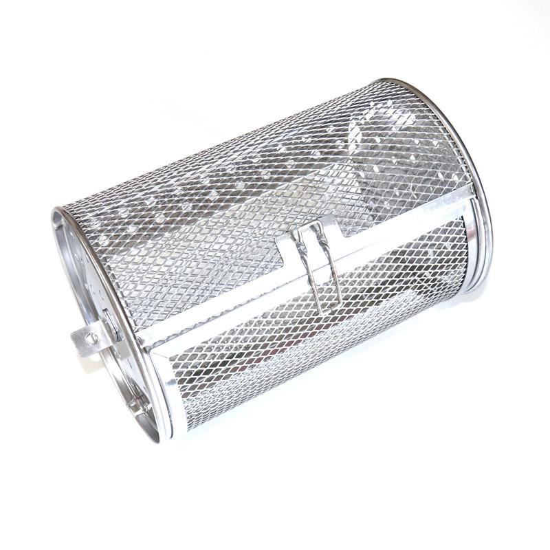 Modern Stainless Steel Roasting Basket With Removable Design For Oven Nut And Seed Preparation