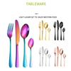 Stainless Steel Cutlery Set, Western-style Steak Knife, Fork, and Dessert Spoon Set (24-piece Set)