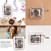 Charming Transparent Mini Music Box With Hand Cranking Music Movement