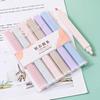 6Pcs Highlighter Pen Macaron Color Smooth Writing Soft Nib Aesthetic Cute Double Head Art Marker Pen for School