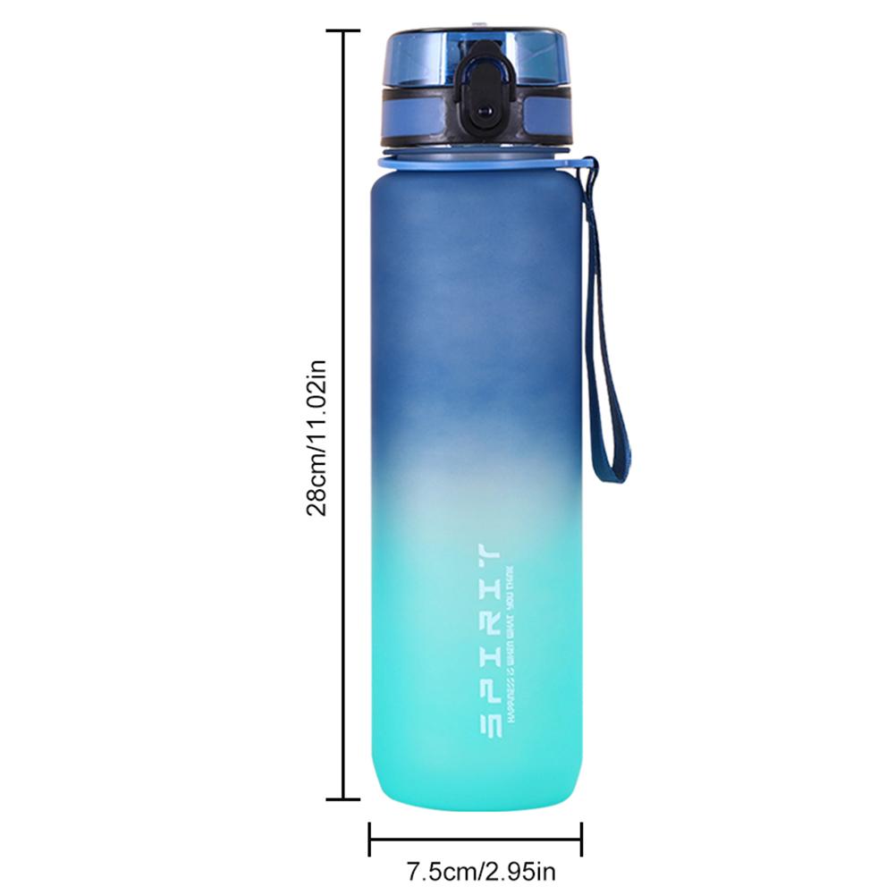0.5L/0.75L/1L Sports Water Bottle High Capacity Plastic Fitness Portable Leakproof Drinking Bottle Camping Hiking Sports Cups