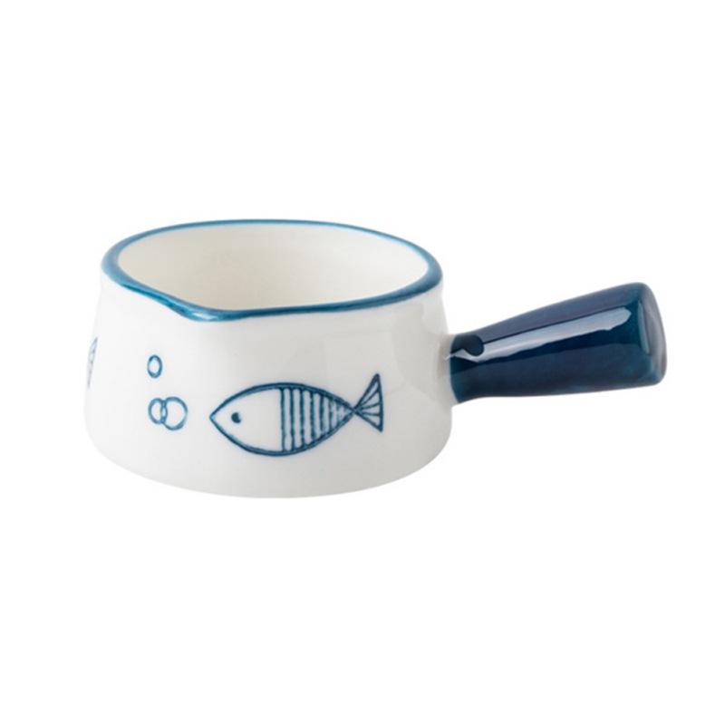 Cute Ceramic Milk Jug With Handle Espresso Cup Milk Cup Seasoning Sauce Vinegar Jug Coffee Syrup Jar Dipping Bowls