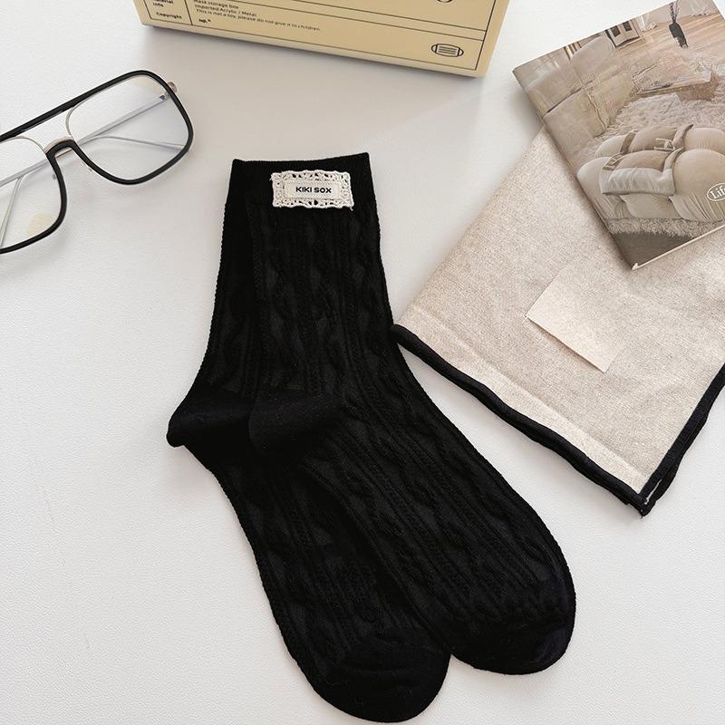 5 Pairs of Women's Summer Fashion Pure Cotton Tube Pile Socks