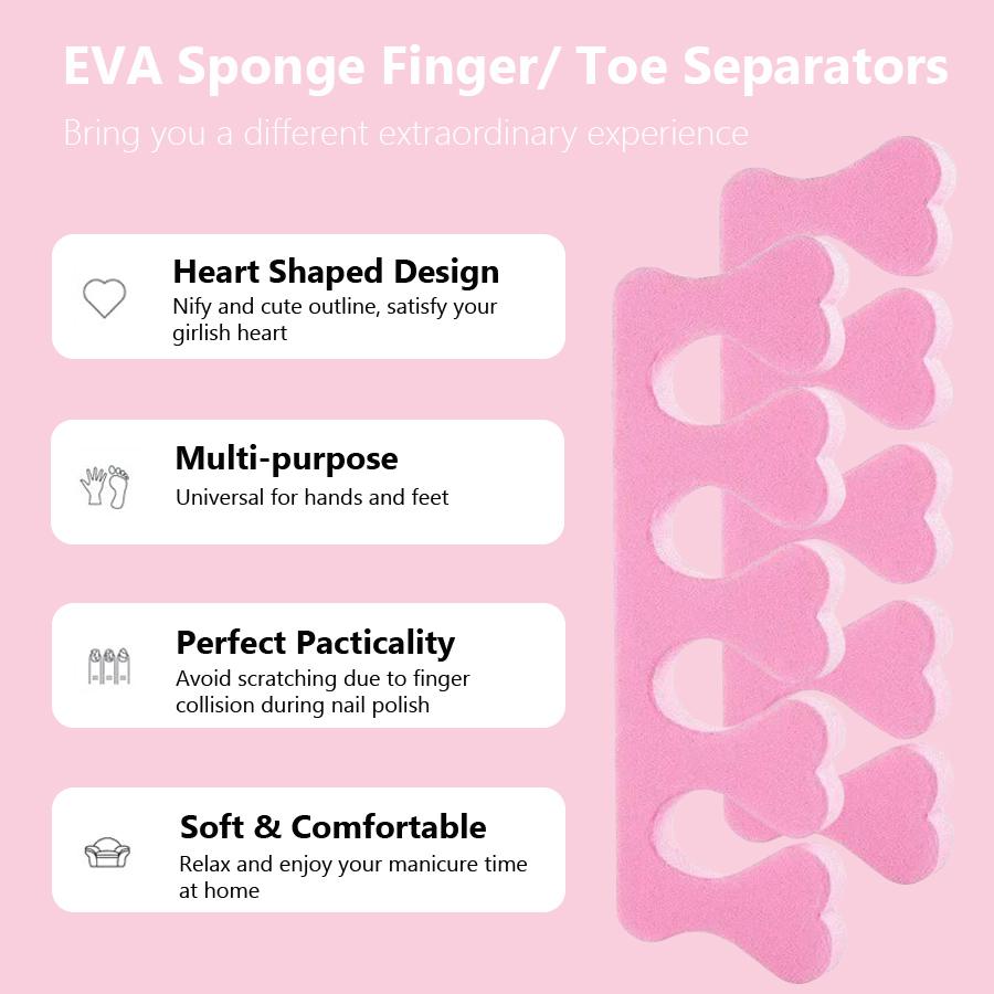 10/20Pcs Foam Toe and Finger Separators Mess-Free Nail Polish Application Toe Spacers, Manicure & Pedicure Essential Tools