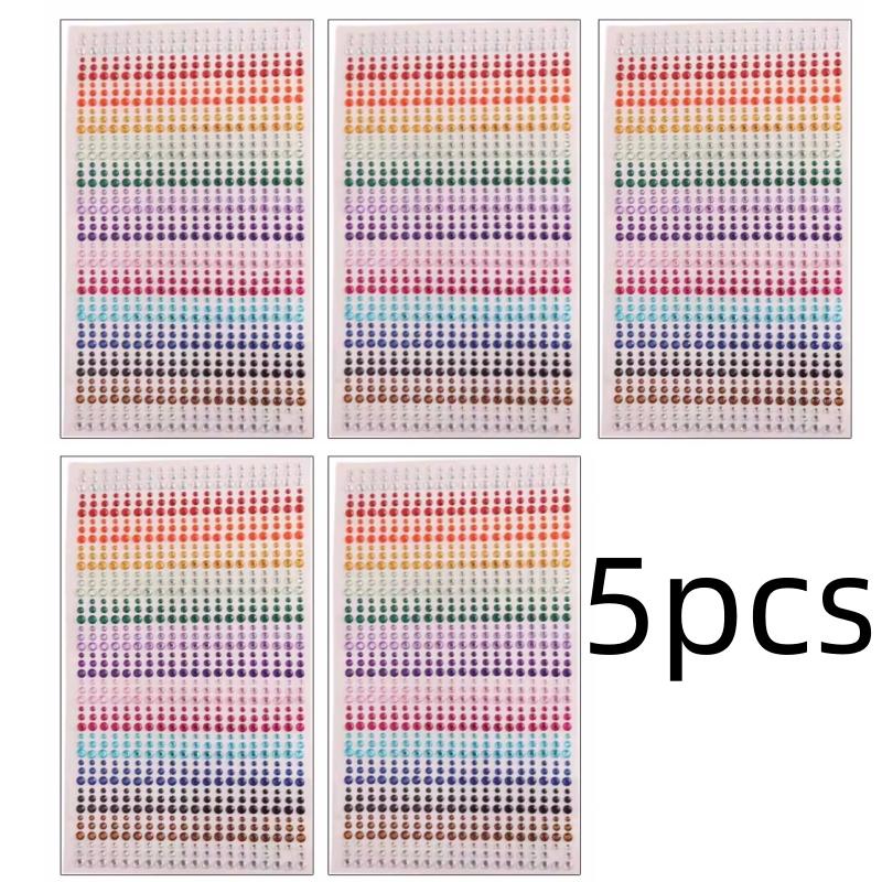 Makeup Diamond Stickers Colorful Sparkling 3D Jewelry Pearls Sticker Eye Face Gem Decor DIY Makeup Decoration for Music Festival