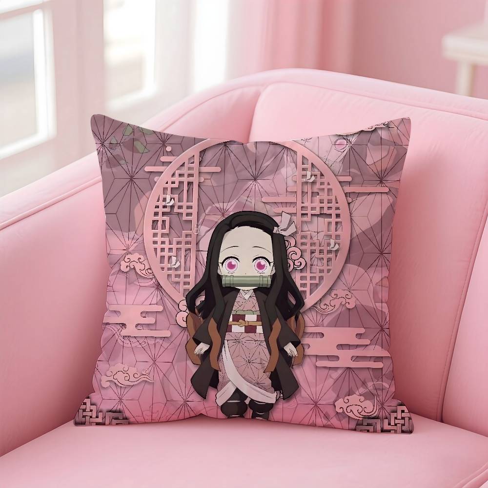 Anime Dämonen-S-Schlächter K-Kimetsu Kissenbezug Musterdruck Kissenbezug Wohnzimmer Sofa Kissenbezug Schlafzimmer Zimmerdekor