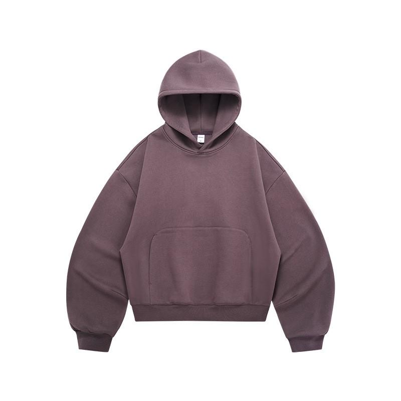 Mens Hooded Sweatshirt 2026 Winter Fleece Pullover Casual Loose Fit