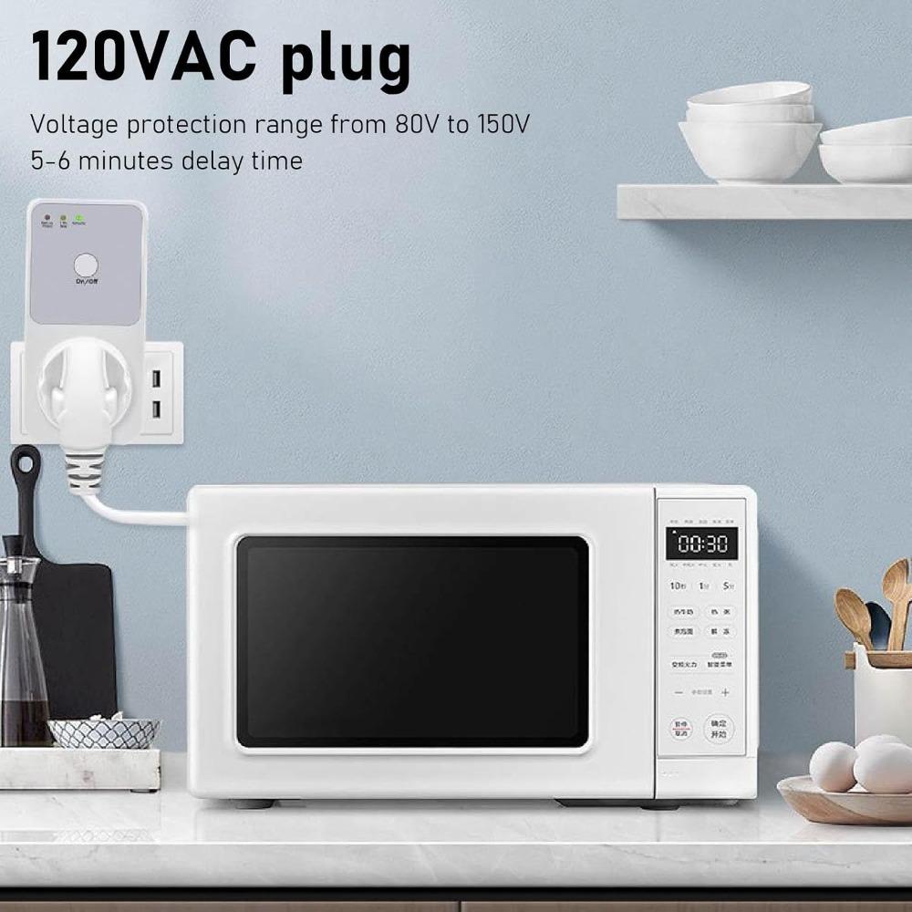 Compact Shape Refrigerator Protector 120V Appliance Protector Refrigerator Power Protection