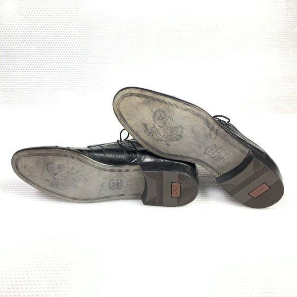 90s Vintage Germany Made MANZ Size 9 27.5cm Business Shoes Cap Toe Straight Black(USED)