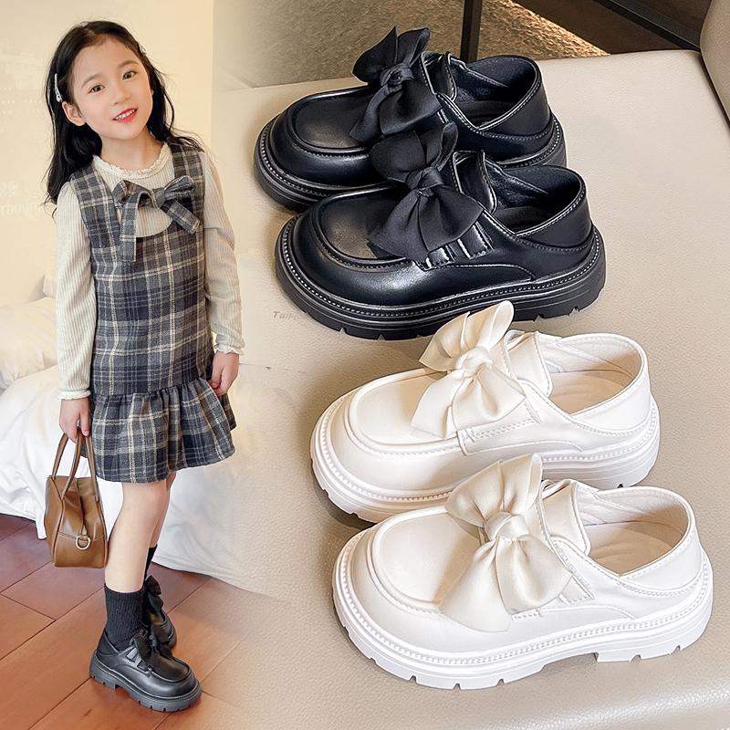 Spring And Autumn Girls' Leather Shoes With Soft Soles British Style Fashion Princess Shoes Kids Shoes