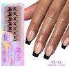 150Pcs Gradient Nude Color Almond Wearable Fake Nail Tips Press On Acrylic Nails Removable Wearing Reusable Full Cover Nail Tips