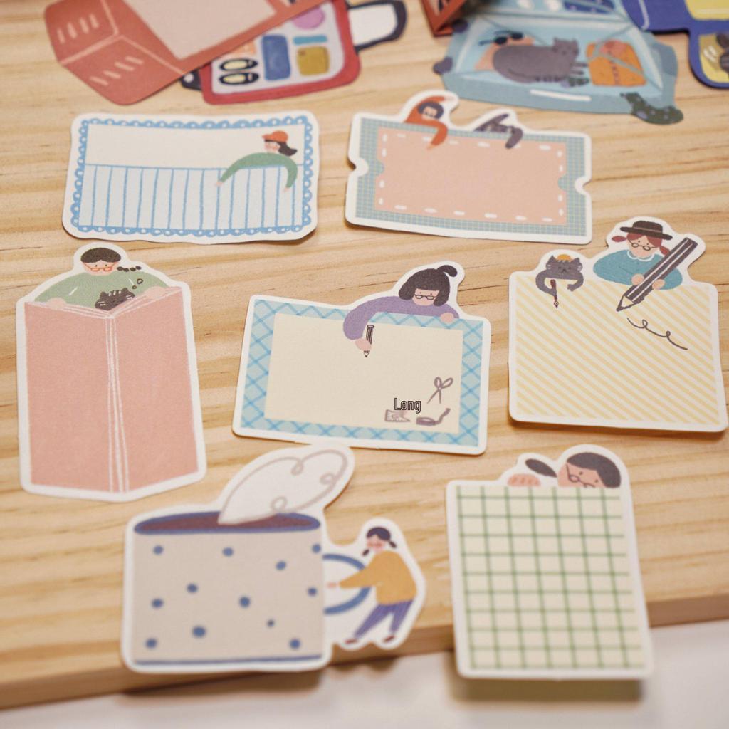 Alien Sticky Notes: Cultural & Creative Design - Foldable, Little Person & Box, Clock-Themed for Planner